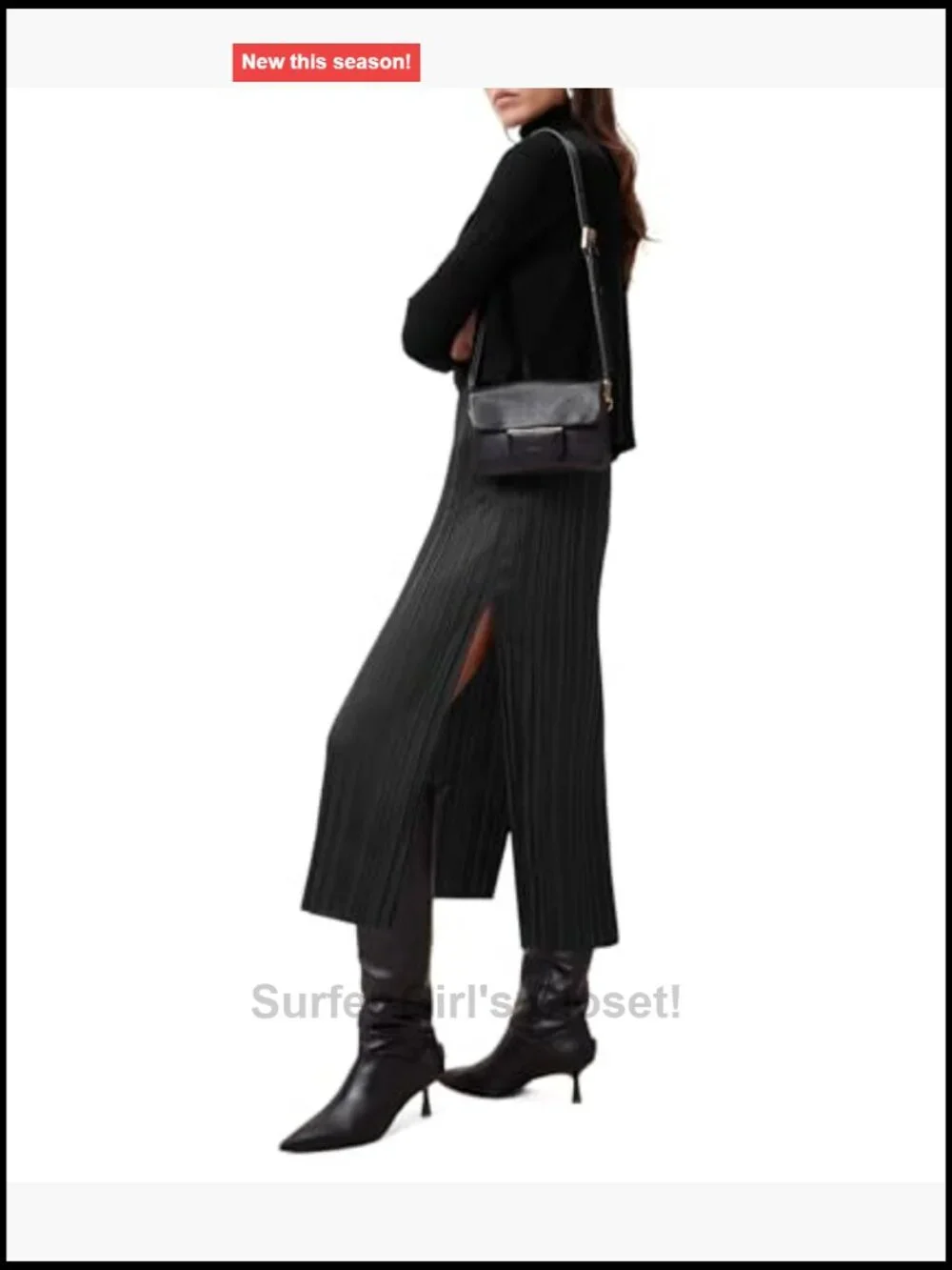 Womens Silk Blend Maxi Dress High Neck Long Sleeve A-Line Pull On